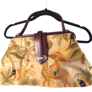 Safari/Tropical Print Weekender Bag